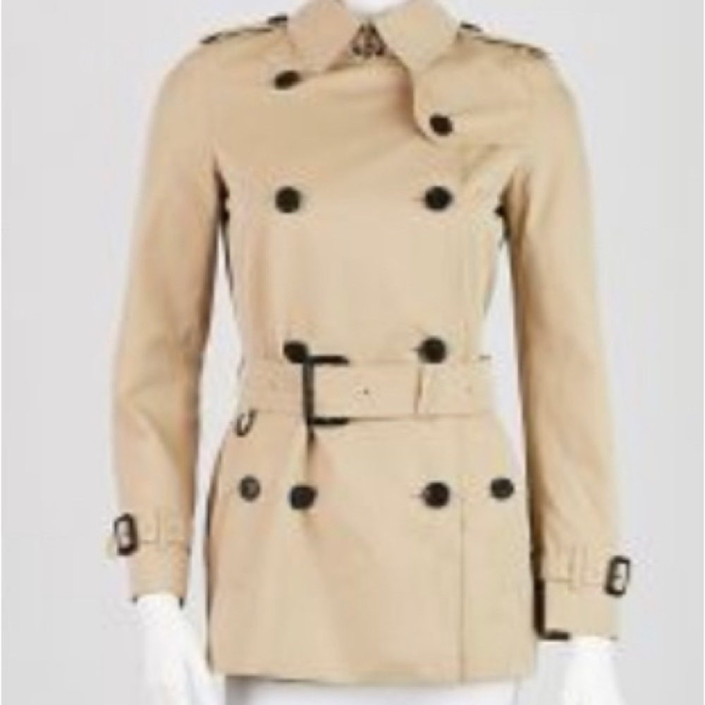 Burberry Tan Double-Breasted Trench Coat